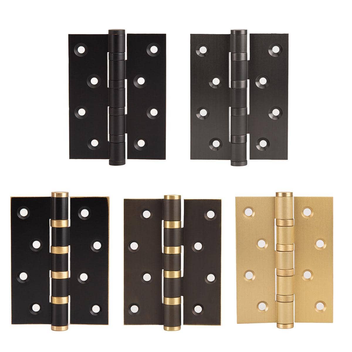 Silent Bearing Flat Door Hinge, 4 Inch (10.2 cm) - Dark Grey - view 3