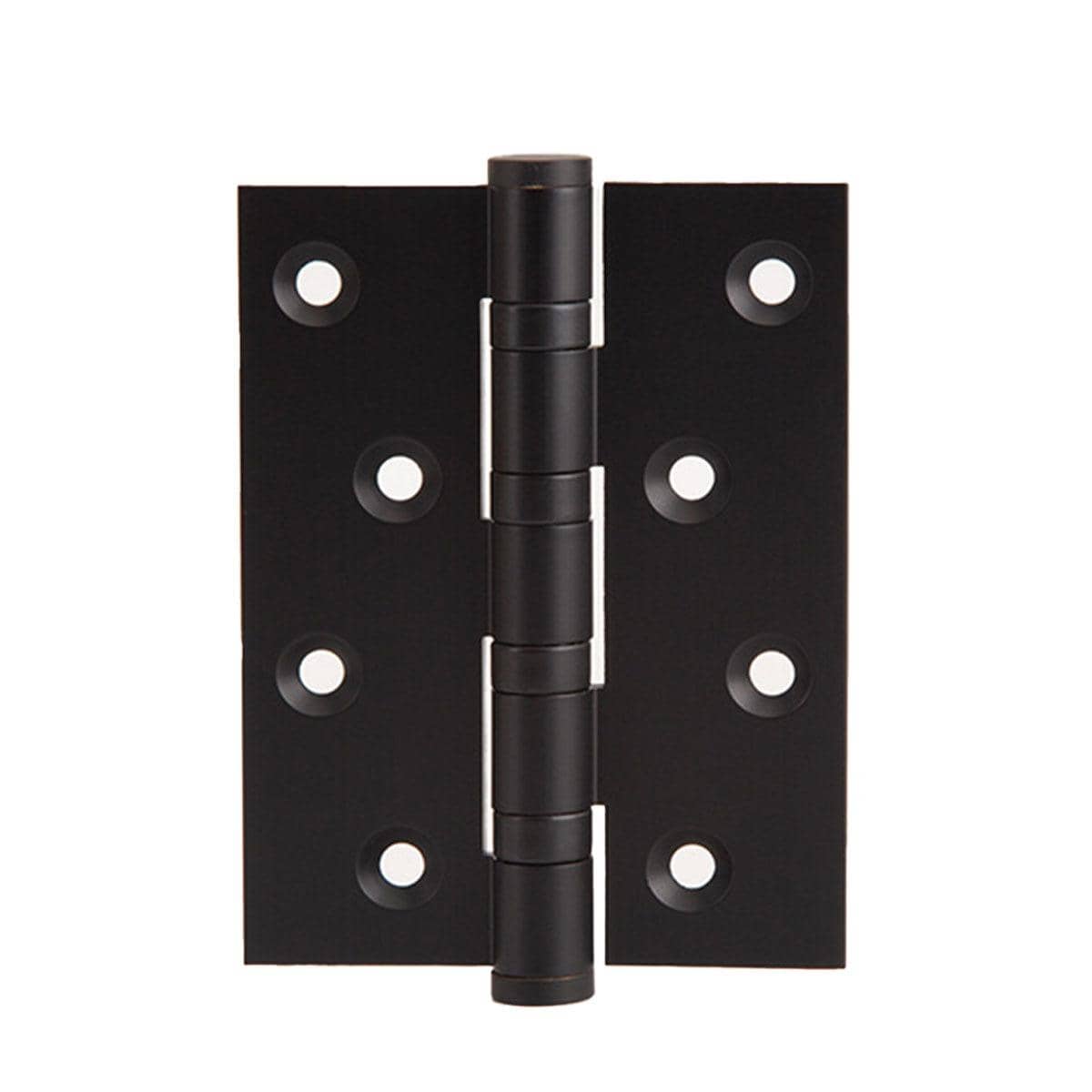 Silent Bearing Flat Door Hinge, 4 Inch (10.2 cm) - Matte Black