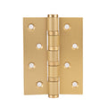 Silent Bearing Flat Door Hinge, 4 Inch (10.2 cm) - Matte Gold