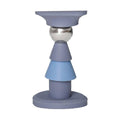 Silent Silicone Door Stopper with Secure Hold Catch - Blue