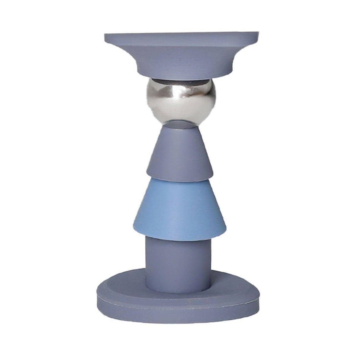 Silent Silicone Door Stopper with Secure Hold Catch - Blue