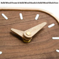 Silent Solid Walnut Wood Desk Clock, Small Table Clock for Home Decor - view 4