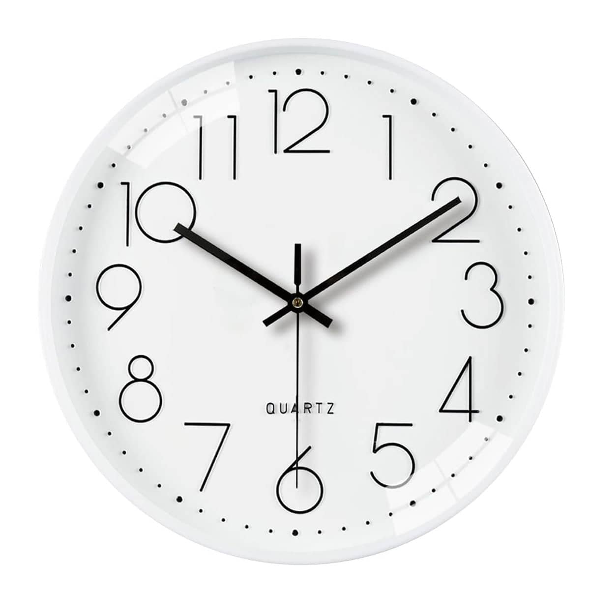 Silent Wall Clock 30cm Round Quartz for Home, Office and Living Room - view 2