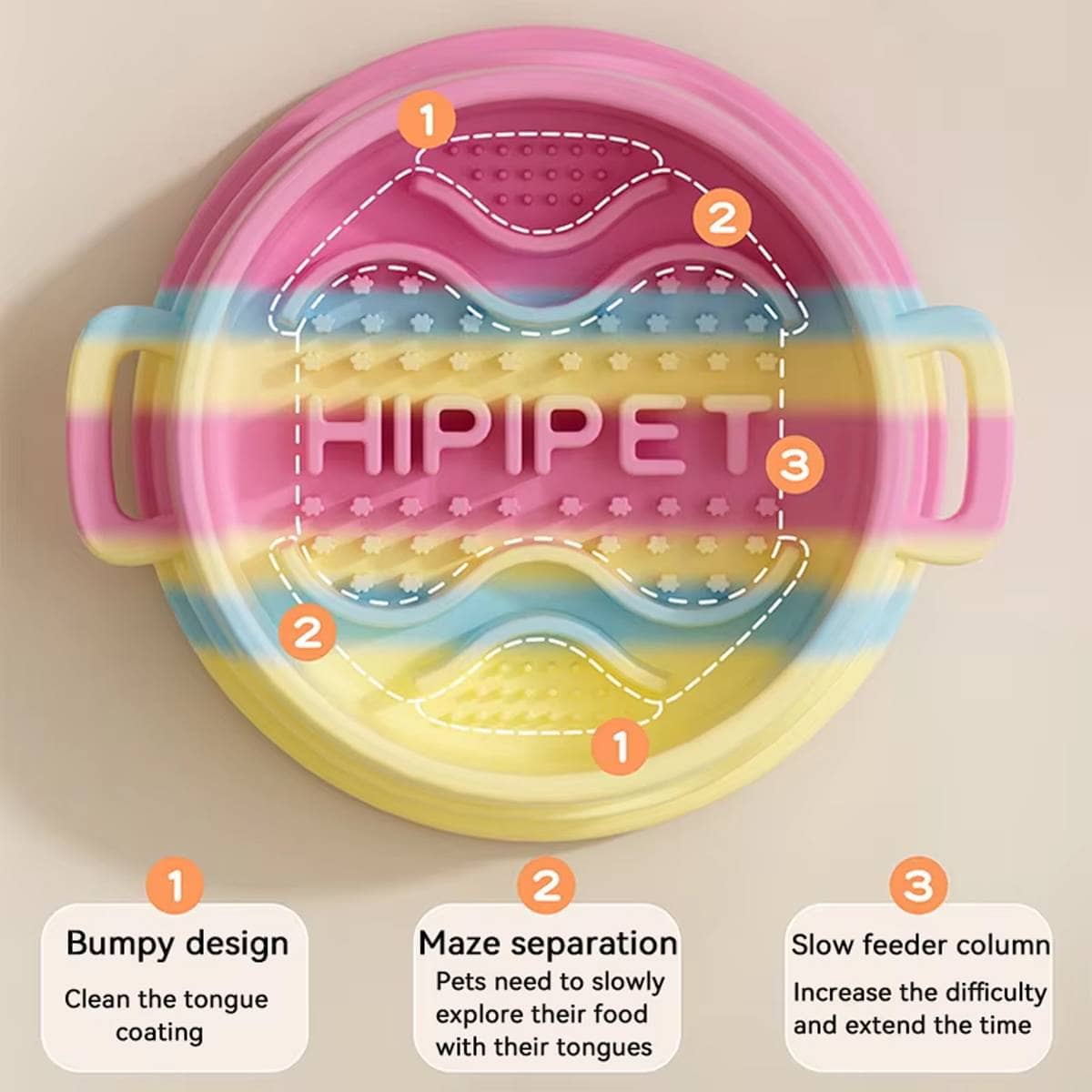 Silicone Anti-Choking Slow Feeder Bowl for Small and Medium Dogs and Cats - view 4