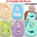 Silicone Baby Feeding Bib with Food Pouch - Dinosaur Print - view 2