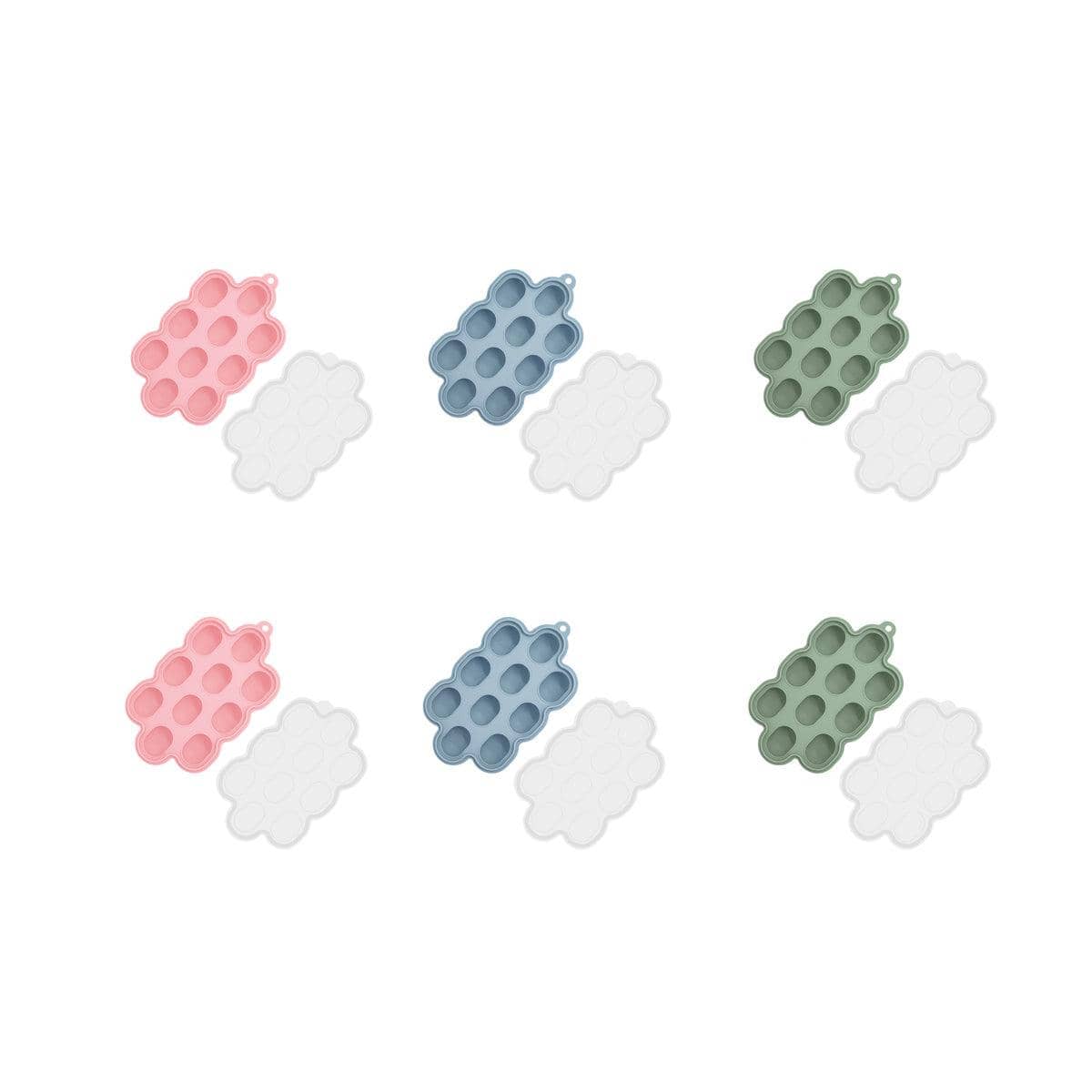 Silicone Baby Food Freezer Tray Ice Cube Mould, Pack of 3 - view 2