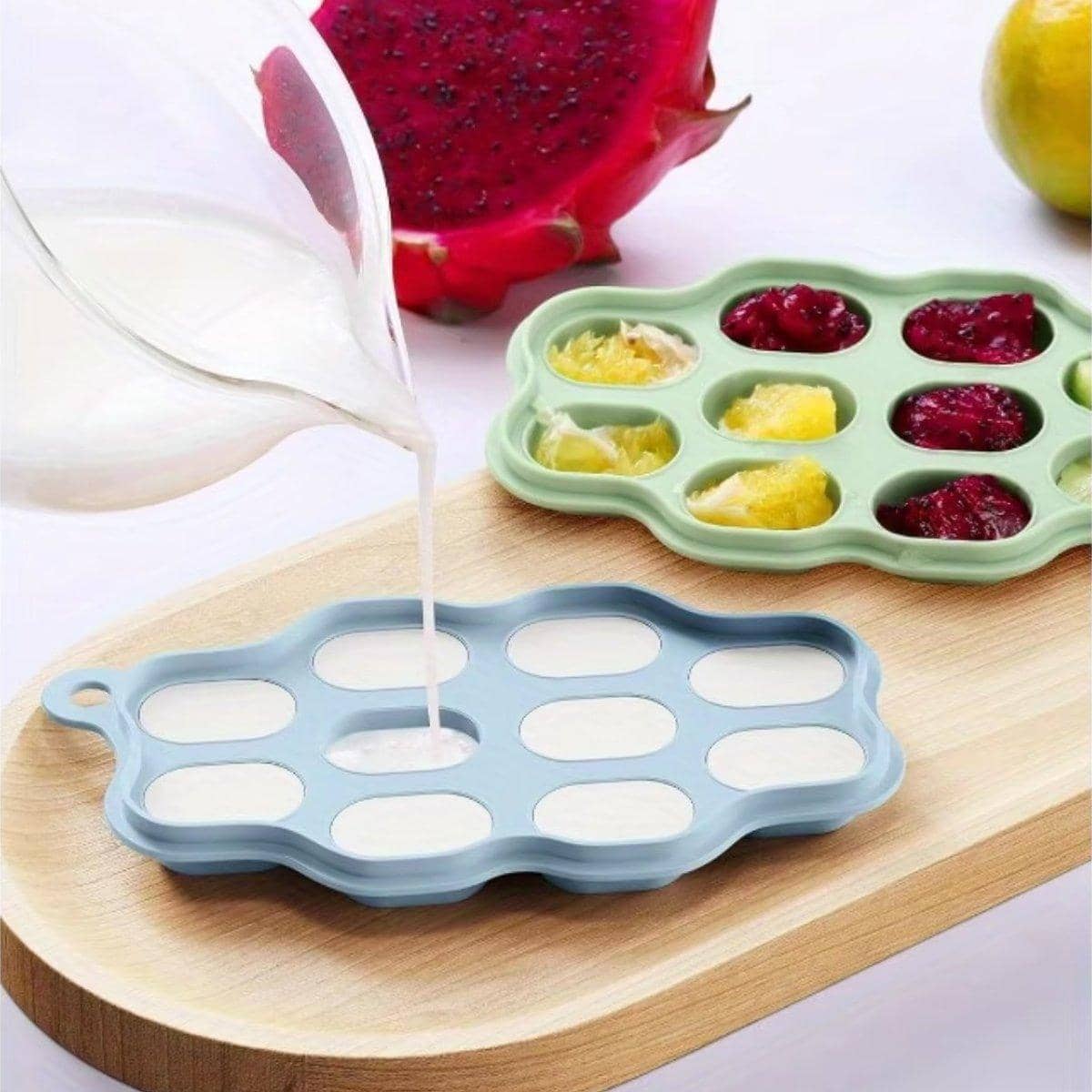 Silicone Baby Food Freezer Tray Ice Cube Mould, Pack of 3 - view 4