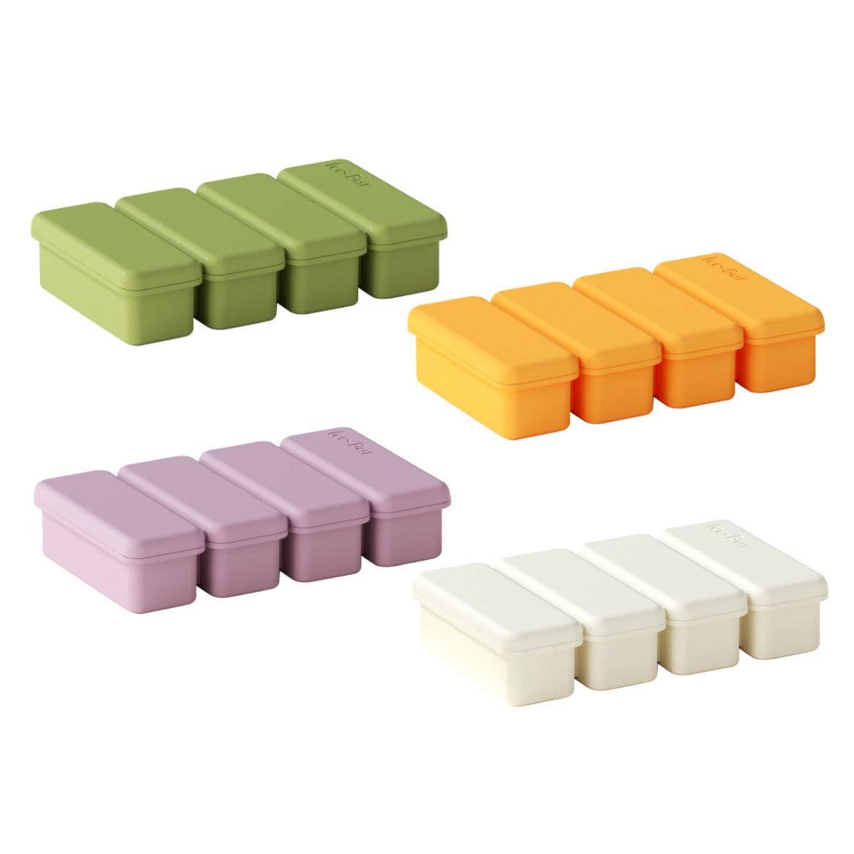 Silicone Bar Ice Cube Tray with Lid for Drinks - Orange - view 3