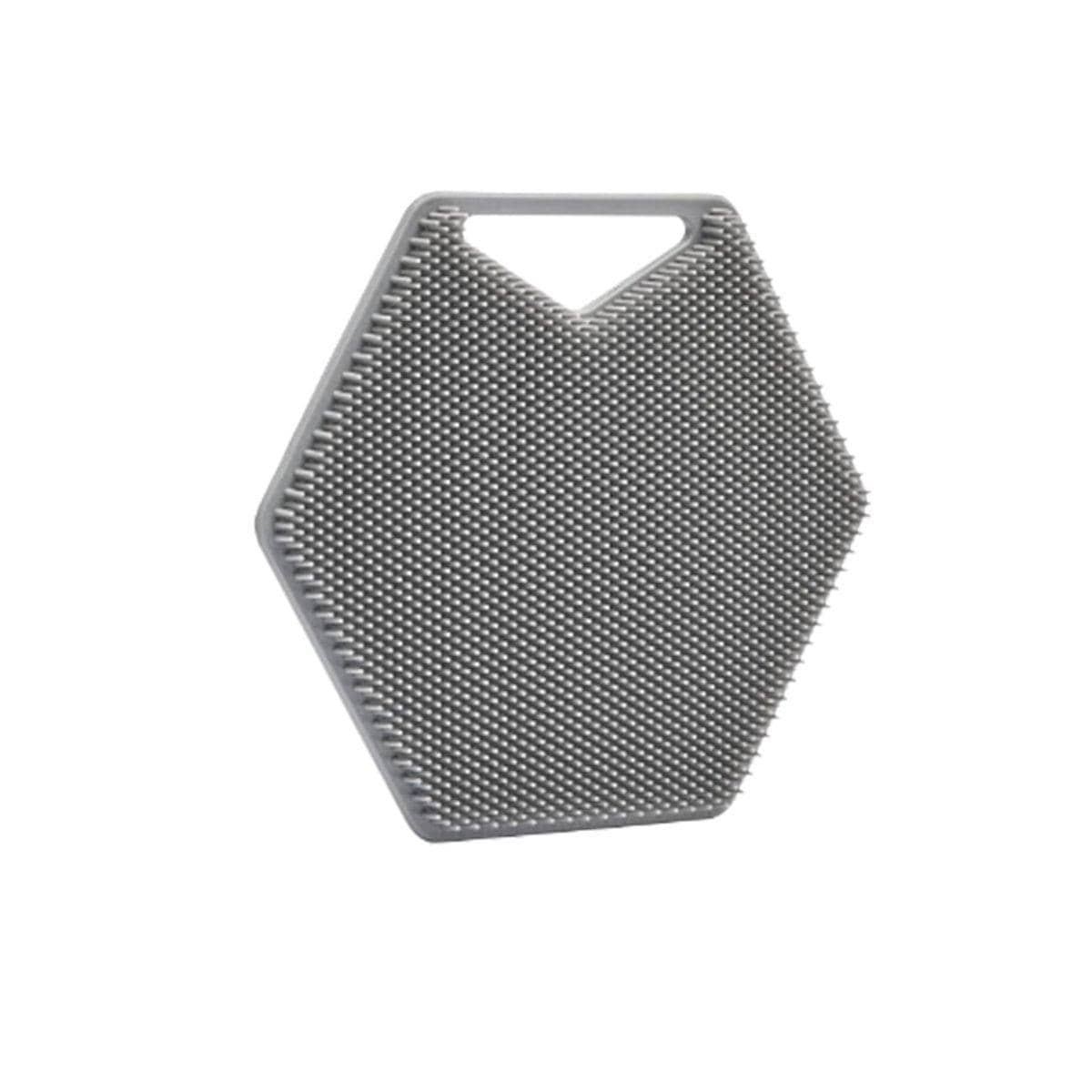 Silicone Bath Brush Body Scrubber for Face and Body - Grey
