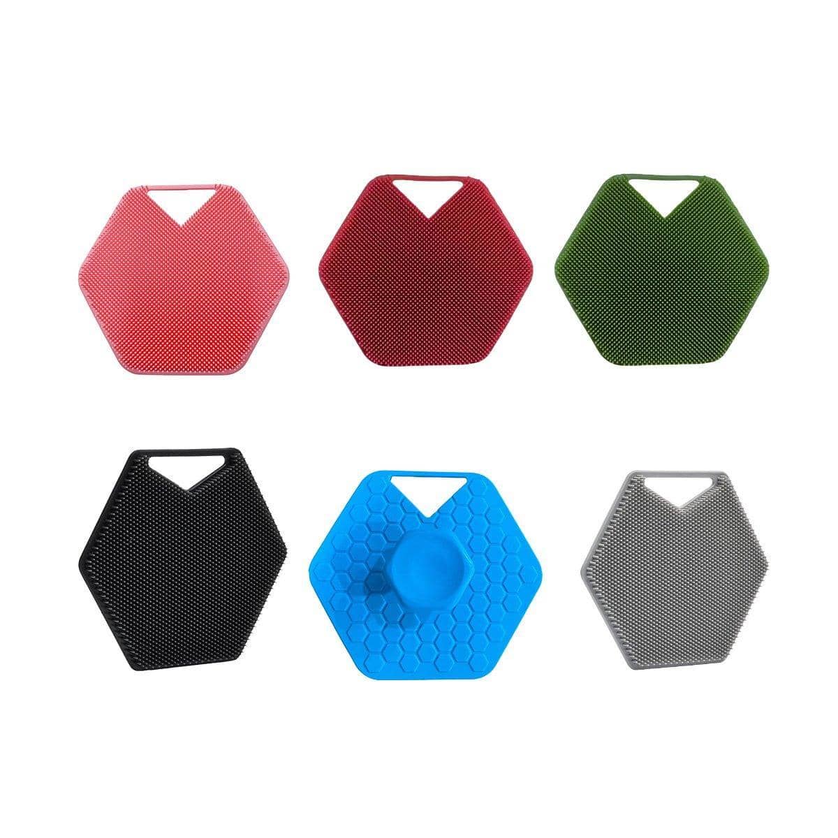 Silicone Bath Brush Body Scrubber for Face and Body - Grey - view 3