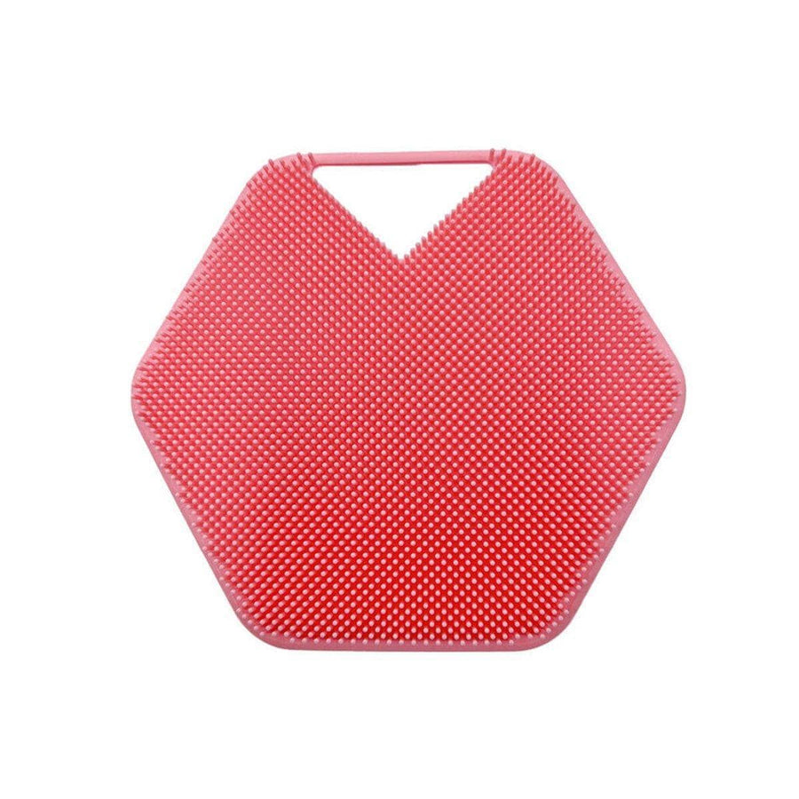 Silicone Bath Brush Body Scrubber for Face and Body - Pink