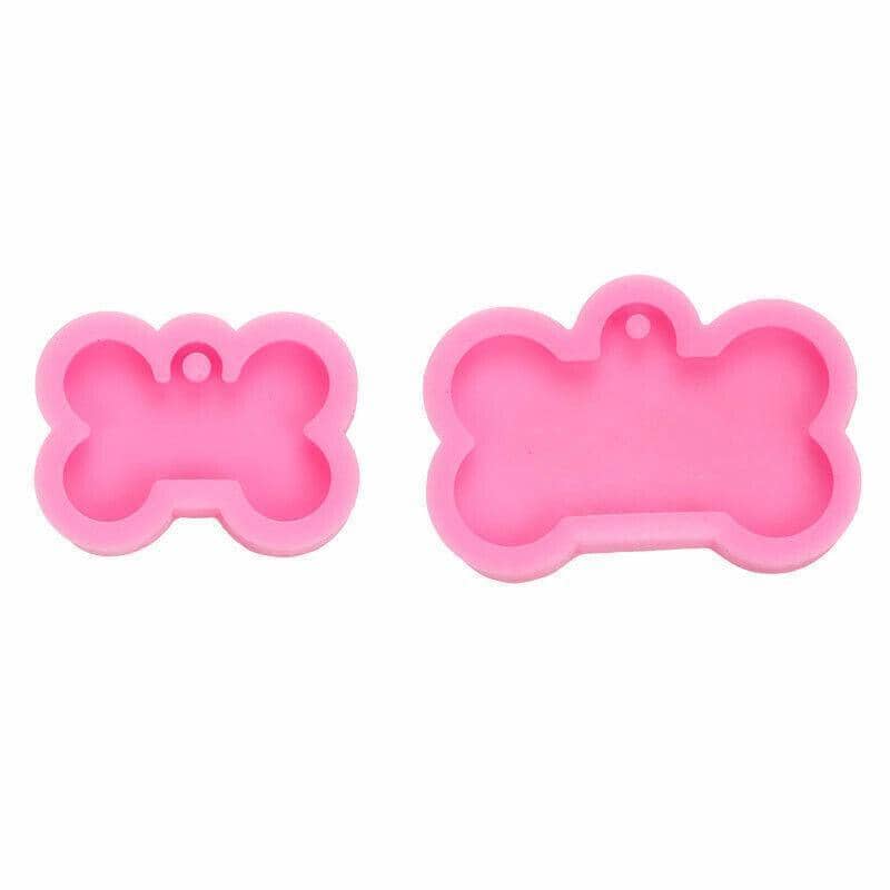 Silicone Bone Dog Tag Resin Mould Set - Small and Large (3 cm and 5 cm) - view 3