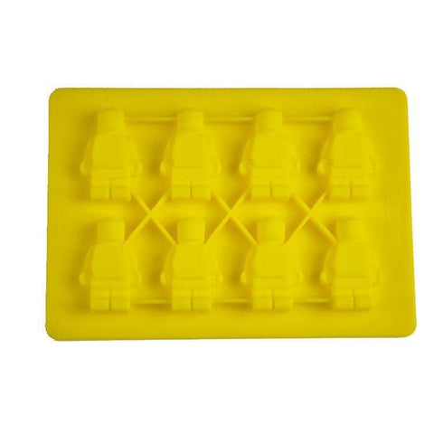 Silicone Brick Figure Chocolate Mould - Robot Shape, Random Colour