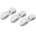 Silicone Cable Organiser Cord Wrapper for Kitchen Appliances - White, Pack of 3