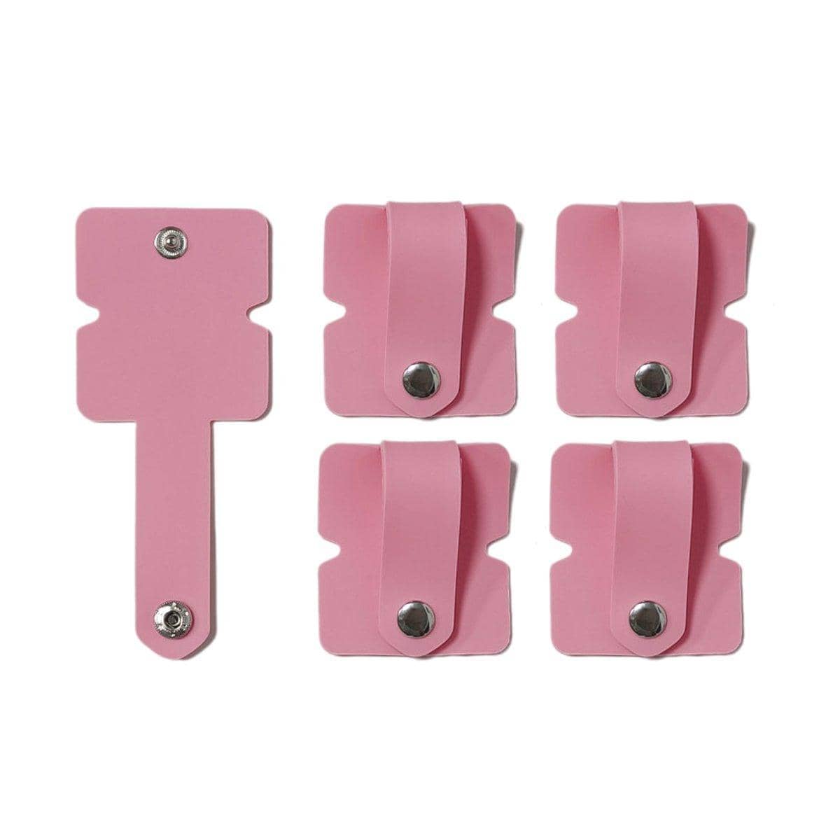 Silicone Cable Winder and Earphone Organiser - Pink, Pack of 5