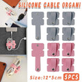 Silicone Cable Winder and Earphone Organiser - Pink, Pack of 5 - view 2