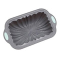 Silicone Cake Pan - Rectangular Flower Design, Nonstick Baking Pan, Light Grey - view 2