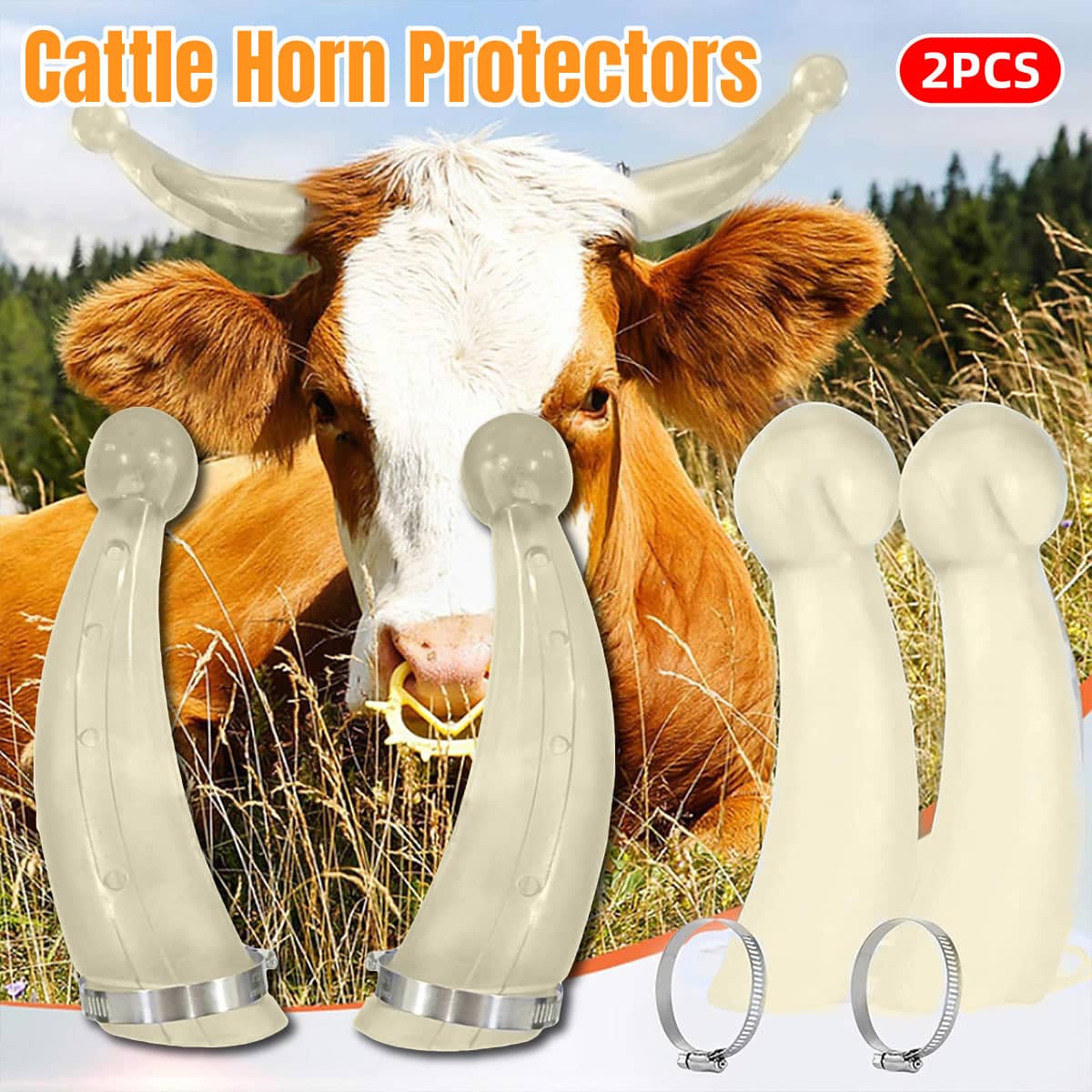 Silicone Calf Horn Protector Set, Pack of 2 - Size XL - view 2