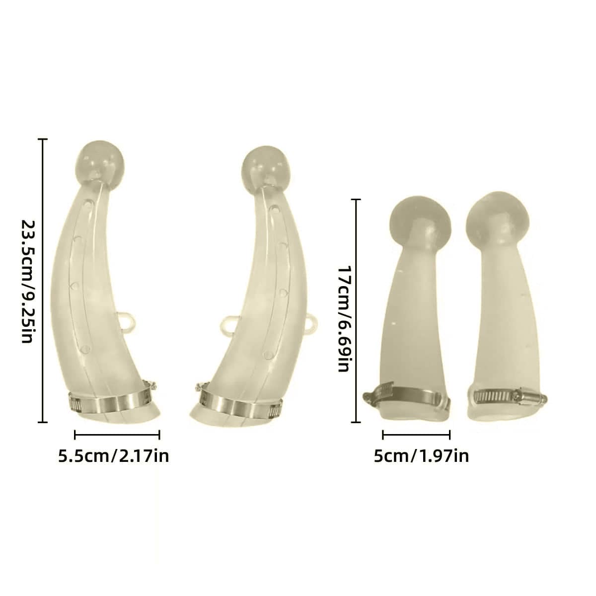 Silicone Calf Horn Protector Set, Pack of 2 - Size XL - view 4