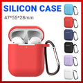 Silicone Case for AirPods 1 and 2 with Carabiner - Red - view 2