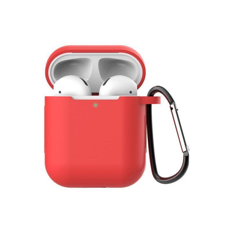 Silicone Case for AirPods 1 and 2 with Carabiner - Sky Blue - view 4