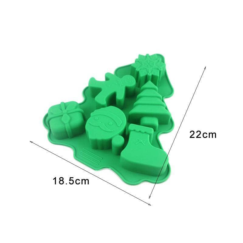 Silicone Christmas Tree Cake Mould for Baking Chocolate, Soap and Jelly, 18.5 x 22 cm - view 3