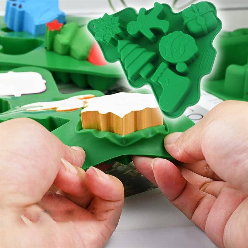 Silicone Christmas Tree Cake Mould for Baking Chocolate, Soap and Jelly, 18.5 x 22 cm - view 4
