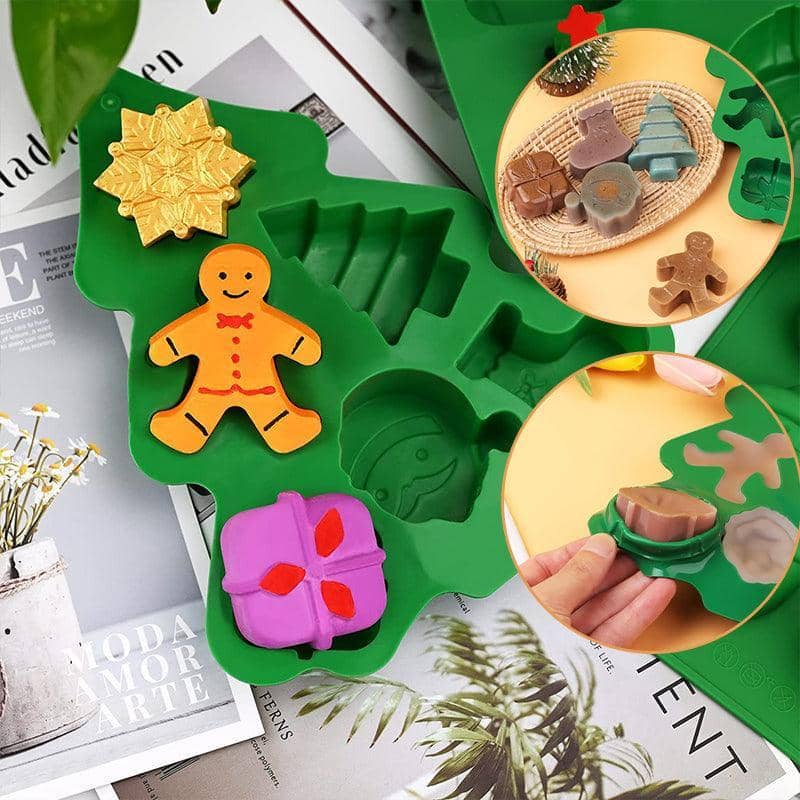 Silicone Christmas Tree Cake Mould for Baking Chocolate, Soap and Jelly, 18.5 x 22 cm - view 5