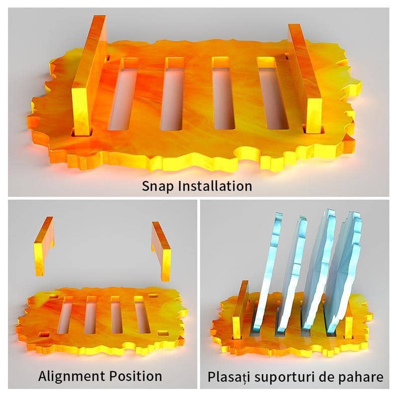 Silicone Coaster Stand Epoxy Resin Mould - Pack of 2 - view 5
