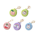 Silicone Coin Purse Keychain - Light Green Peach - view 3