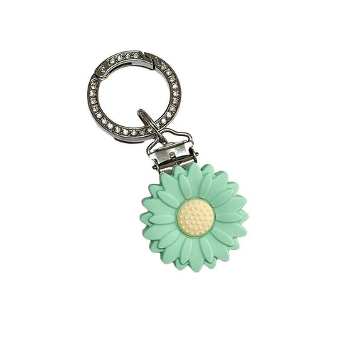 Silicone Daisy Flower Hat Brim Clip - Green