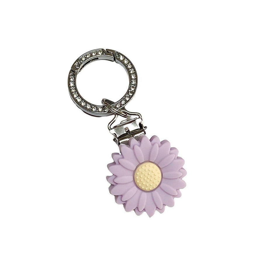 Silicone Daisy Flower Hat Brim Clip - Purple