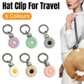 Silicone Daisy Flower Hat Brim Clip - Purple - view 2