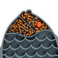 Silicone Dog Lick Pad for Bath Time - Green Fish - view 4