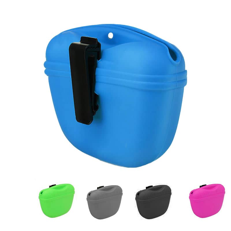Silicone Dog Training Treat Pouch with Belt Clip - Black - view 3