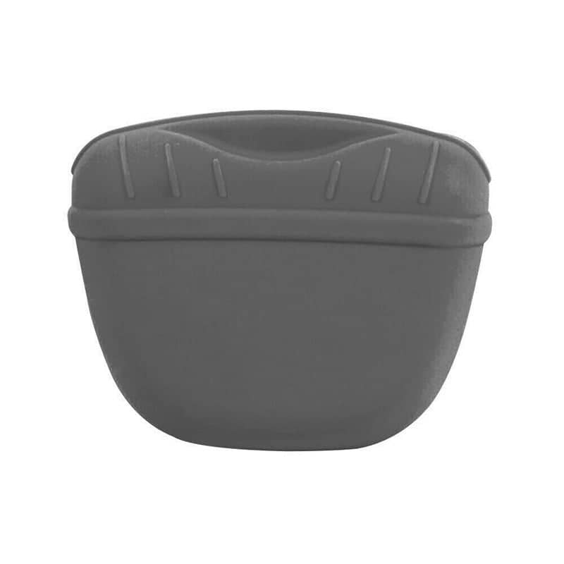 Silicone Dog Training Treat Pouch with Belt Clip - Grey