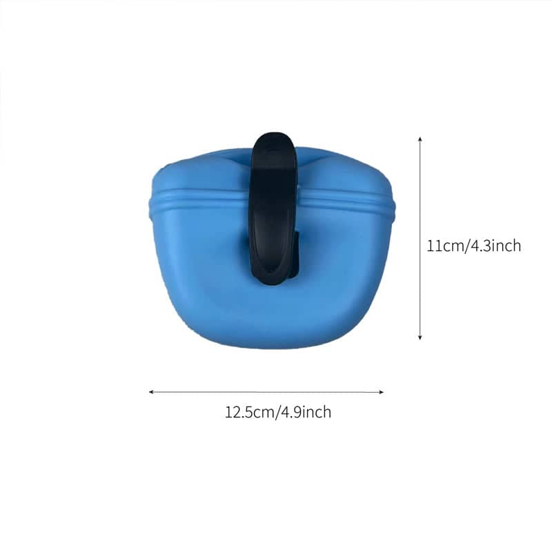 Silicone Dog Training Treat Pouch with Belt Clip - Grey - view 4
