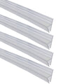 Silicone Door and Window Sealing Strip, Pack of 4 - 0.6 x 100 cm