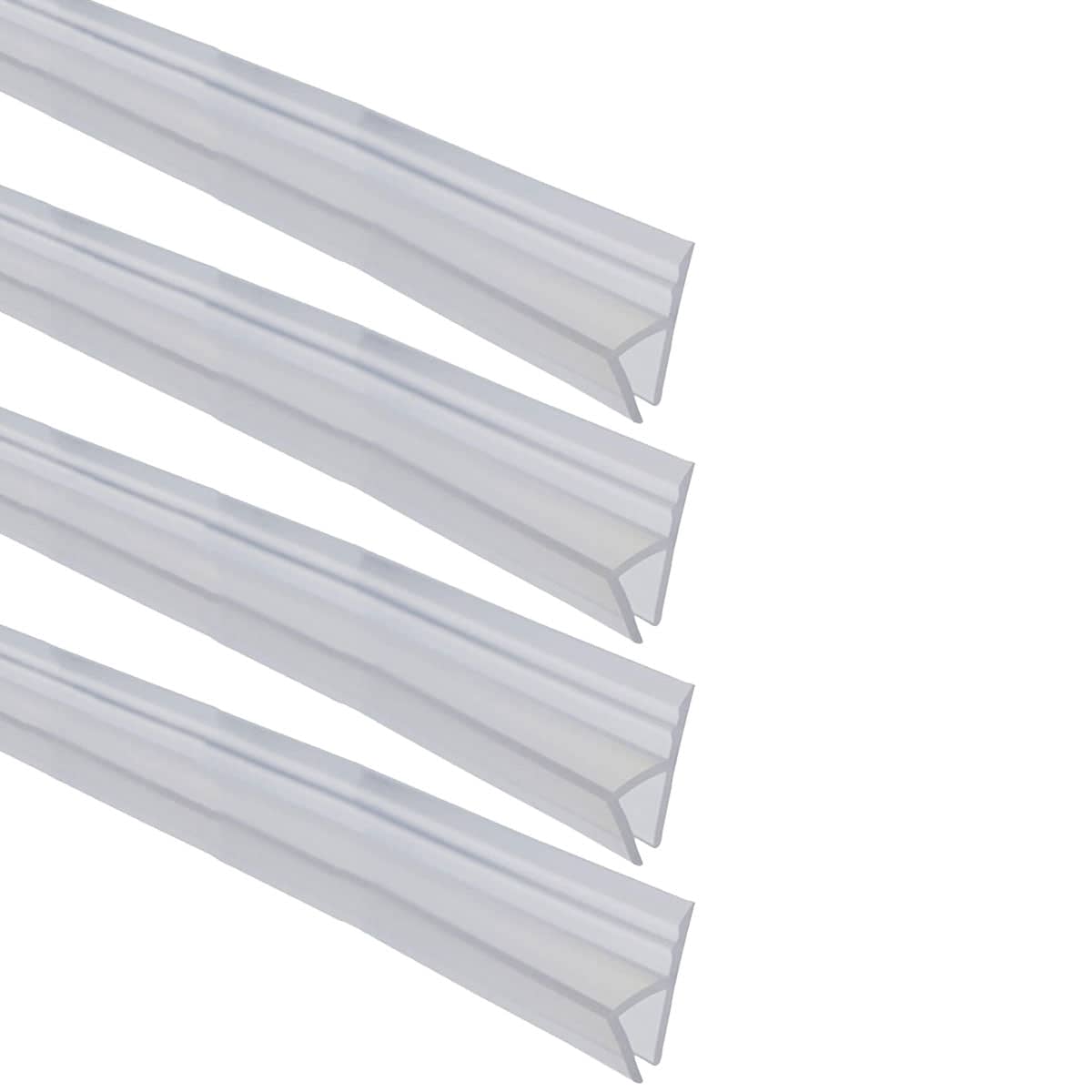 Silicone Door and Window Sealing Strip, Pack of 4 - 0.6 x 100 cm