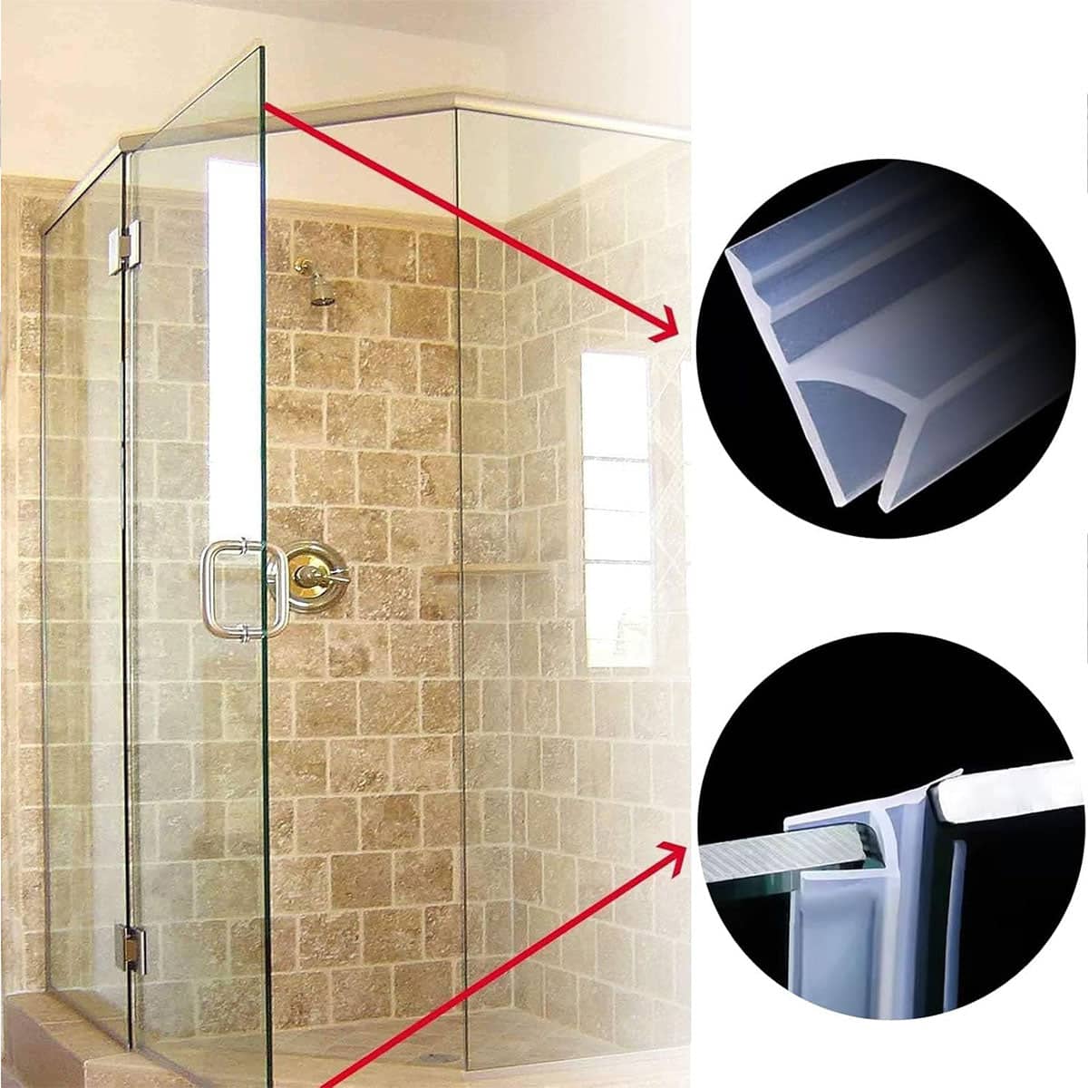 Silicone Door and Window Sealing Strip, Pack of 4 - 0.6 x 100 cm - view 5