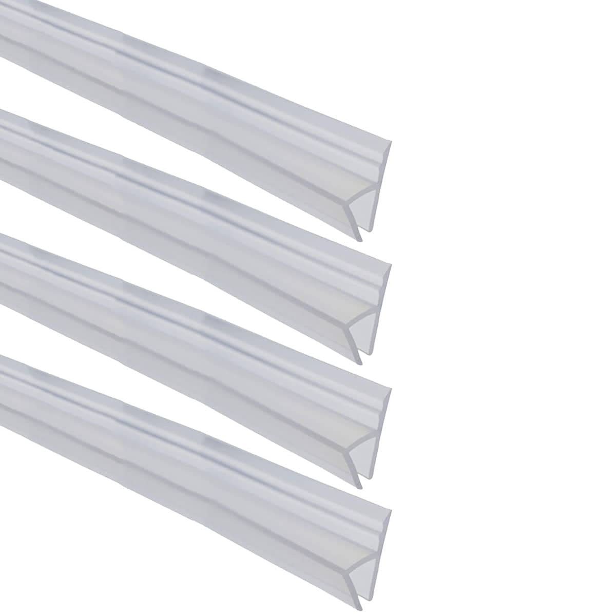 Silicone Door and Window Sealing Strip, Pack of 4 - 0.8 x 100 cm