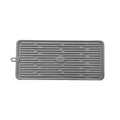 Silicone Drainage Mat, Non-Slip Dish Drying Pad - Grey