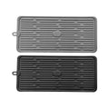Silicone Drainage Mat, Non-Slip Dish Drying Pad - Grey - view 3