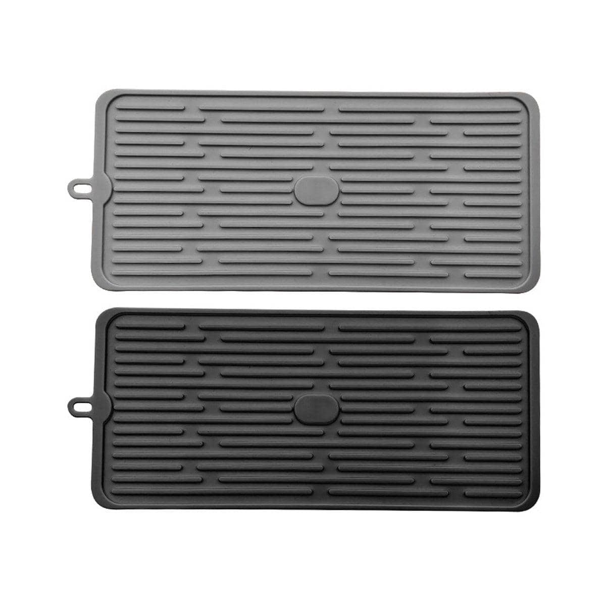 Silicone Drainage Mat, Non-Slip Dish Drying Pad - Grey - view 3