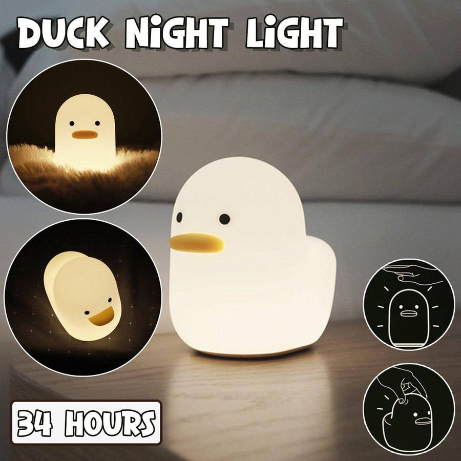 Silicone Duck Night Light for Kids, Bedtime Lamp