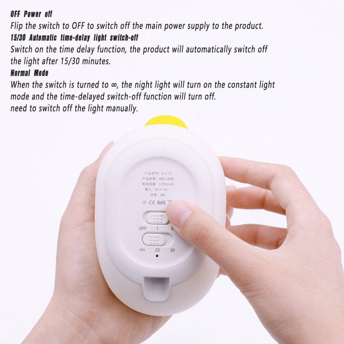 Silicone Duck Night Light for Kids, Bedtime Lamp - view 3