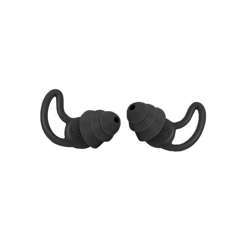 Silicone Ear Plugs for Sleeping, Rhino Horn Style - Black