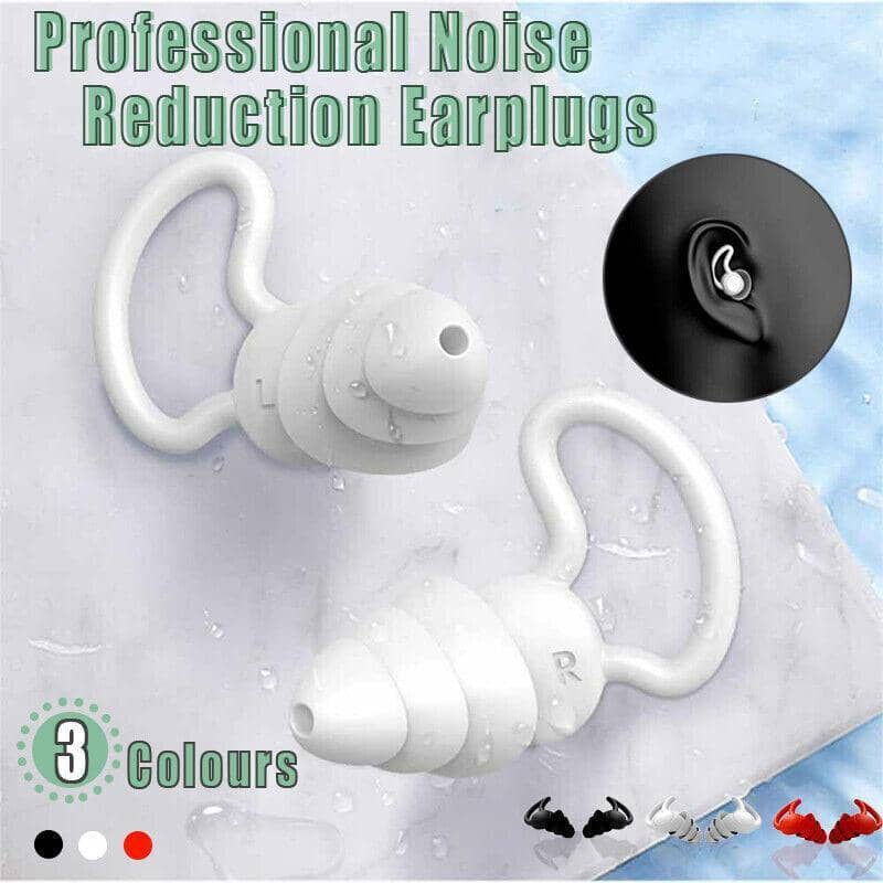 Silicone Ear Plugs for Sleeping, Rhino Horn Style - Red - view 2