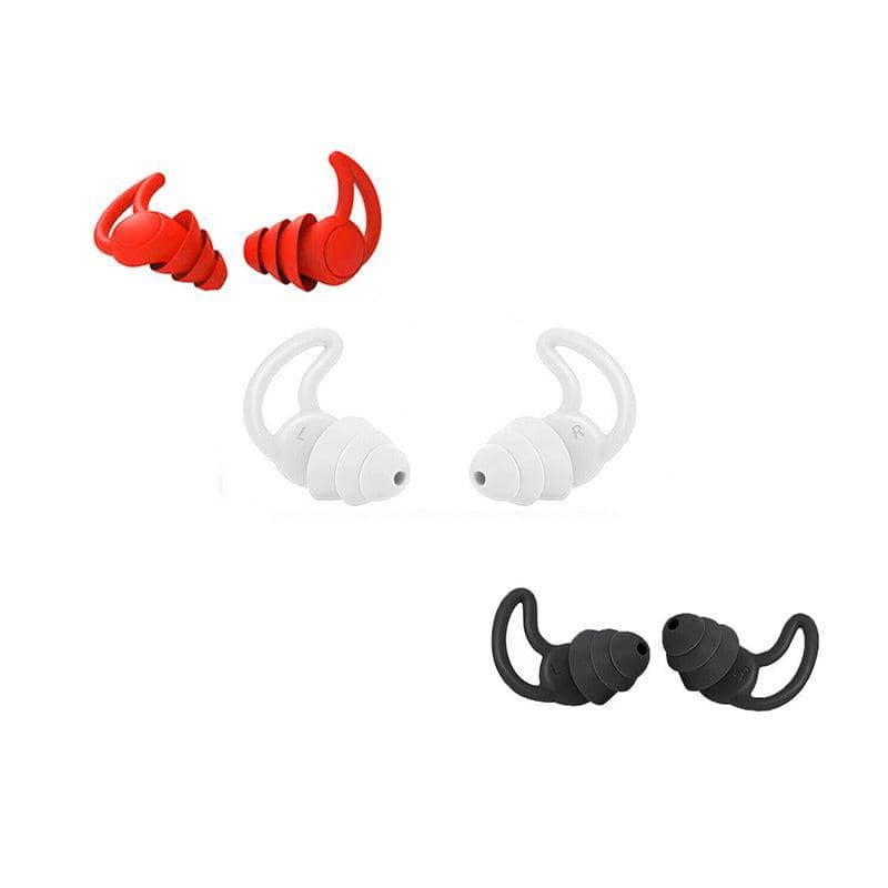 Silicone Ear Plugs for Sleeping, Rhino Horn Style - Red - view 3