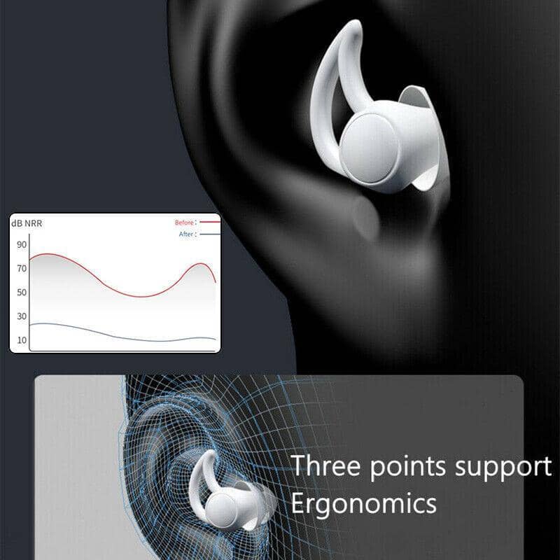 Silicone Ear Plugs for Sleeping, Rhino Horn Style - Red - view 4